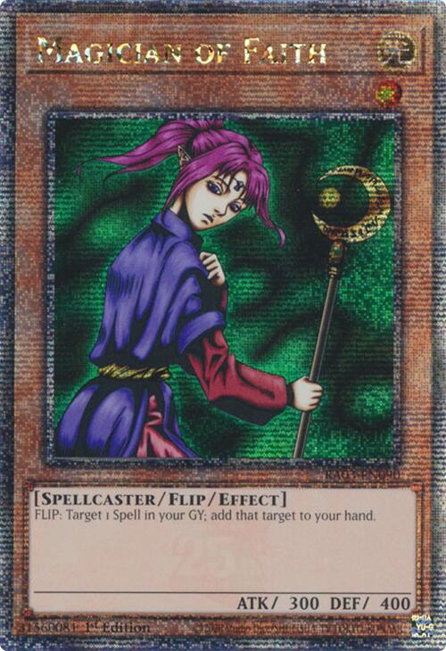 Magician of Faith (Quarter Century Secret Rare) RA03-EN090 card from Quarter Century Bonanza