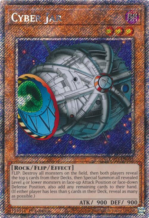 Cyber Jar (Platinum Secret Rare) RA03-EN095 card from Quarter Century Bonanza