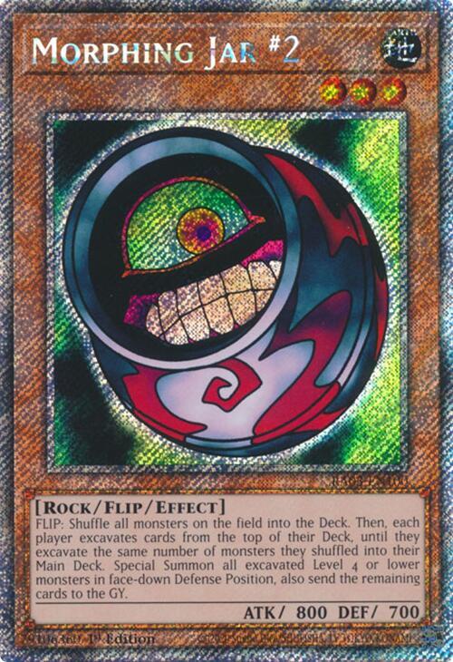 Morphing Jar #2 (Platinum Secret Rare) RA03-EN100 card from Quarter Century Bonanza