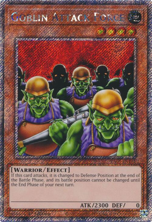 Goblin Attack Force (Platinum Secret Rare) RA03-EN101 card from Quarter Century Bonanza