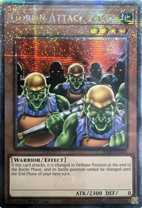 Goblin Attack Force (Quarter Century Secret Rare) RA03-EN101 card from Quarter Century Bonanza