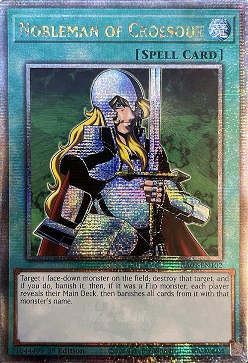 Nobleman of Crossout (Quarter Century Secret Rare) RA03-EN102 card from Quarter Century Bonanza
