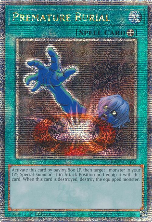 Premature Burial (Quarter Century Secret Rare) RA03-EN103 card from Quarter Century Bonanza