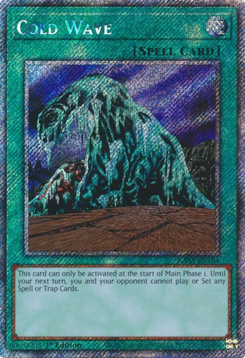 Cold Wave (Platinum Secret Rare) RA03-EN104 card from Quarter Century Bonanza