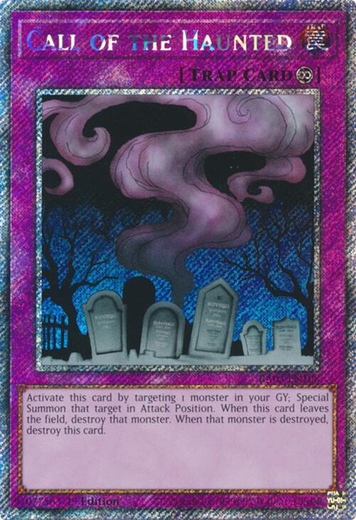 Call of the Haunted (Platinum Secret Rare) RA03-EN108 card from Quarter Century Bonanza