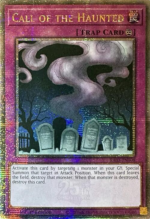 Call of the Haunted (Quarter Century Secret Rare) RA03-EN108 card from Quarter Century Bonanza