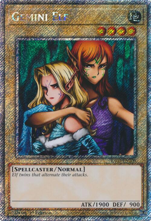 Gemini Elf (Platinum Secret Rare) RA03-EN109 card from Quarter Century Bonanza