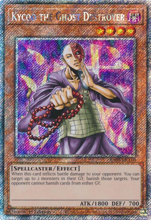 Kycoo the Ghost Destroyer (Platinum Secret Rare) RA03-EN110 card from Quarter Century Bonanza