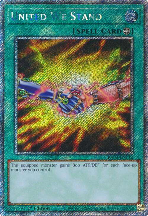 United We Stand (Platinum Secret Rare) RA03-EN112 card from Quarter Century Bonanza