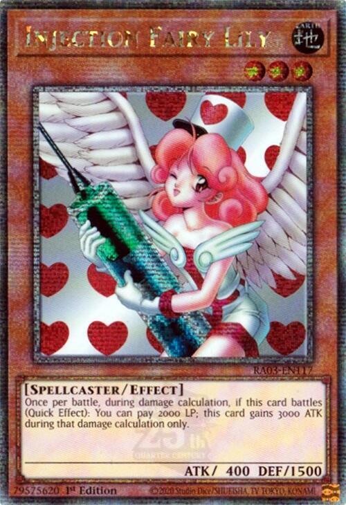 Injection Fairy Lily (Quarter Century Secret Rare) RA03-EN117 card from Quarter Century Bonanza