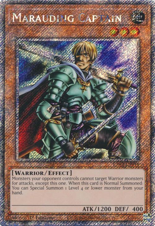 Marauding Captain (Platinum Secret Rare) RA03-EN118 card from Quarter Century Bonanza