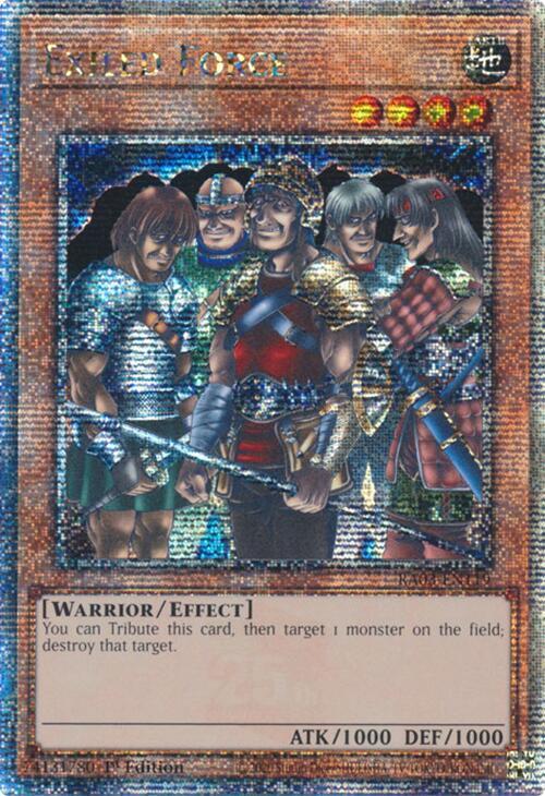 Exiled Force (Quarter Century Secret Rare) RA03-EN119 card from Quarter Century Bonanza