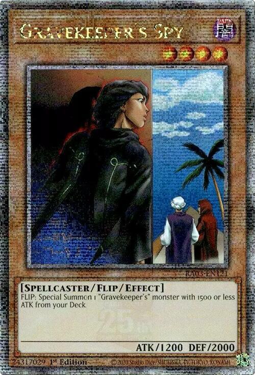Gravekeeper's Spy (Quarter Century Secret Rare) RA03-EN121 card from Quarter Century Bonanza