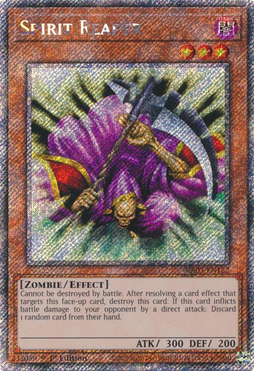 Spirit Reaper (Platinum Secret Rare) RA03-EN122 card from Quarter Century Bonanza