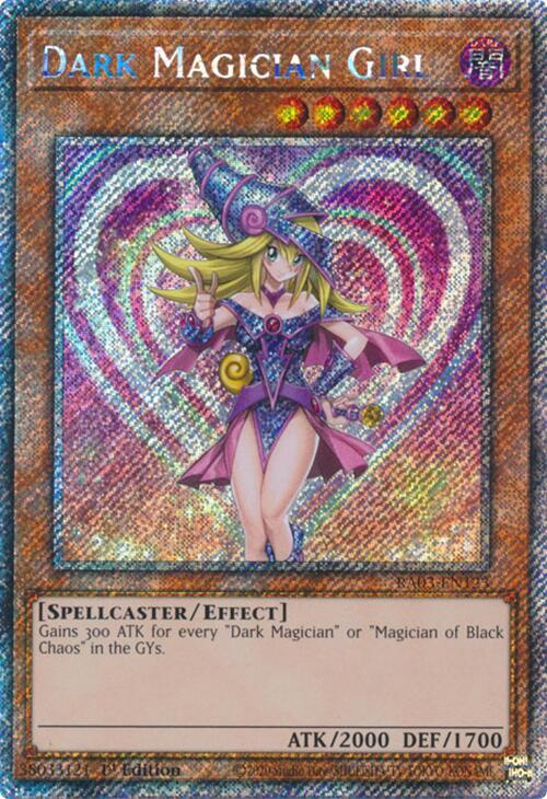Dark Magician Girl (Platinum Secret Rare) (A) RA03-EN123 card from Quarter Century Bonanza