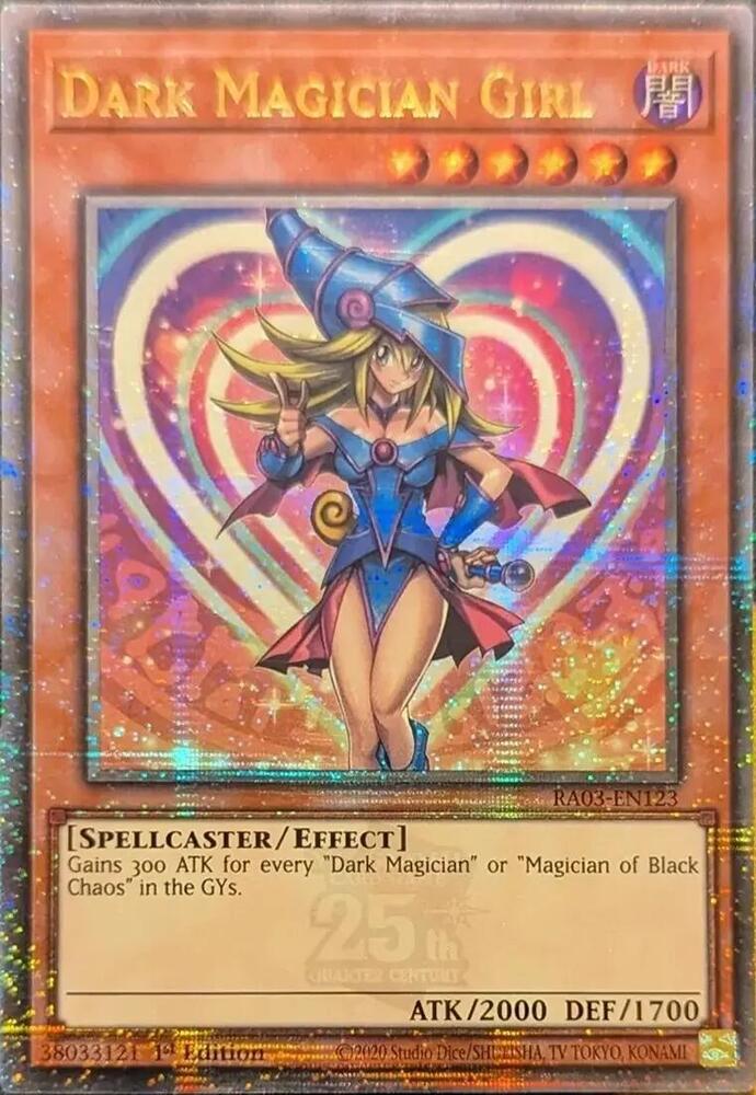 Dark Magician Girl (Quarter Century Secret Rare) (A) RA03-EN123 card from Quarter Century Bonanza