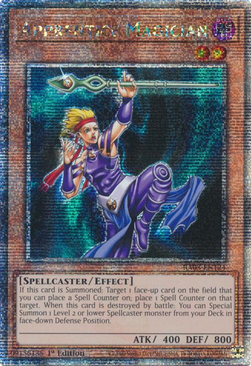 Apprentice Magician (Quarter Century Secret Rare) RA03-EN124 card from Quarter Century Bonanza