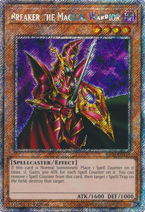Breaker the Magical Warrior (Platinum Secret Rare) RA03-EN125 card from Quarter Century Bonanza