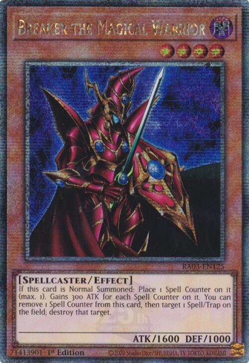 Breaker the Magical Warrior (Quarter Century Secret Rare) RA03-EN125 card from Quarter Century Bonanza