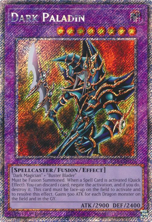 Dark Paladin (Platinum Secret Rare) RA03-EN126 card from Quarter Century Bonanza