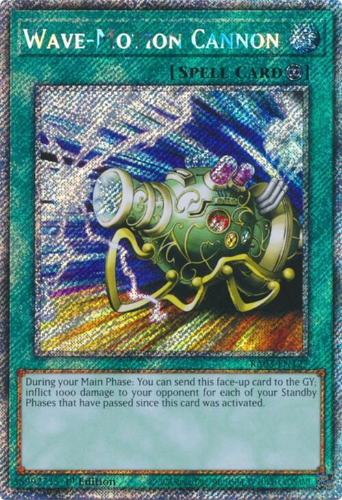 Wave-Motion Cannon (Platinum Secret Rare) RA03-EN127 card from Quarter Century Bonanza