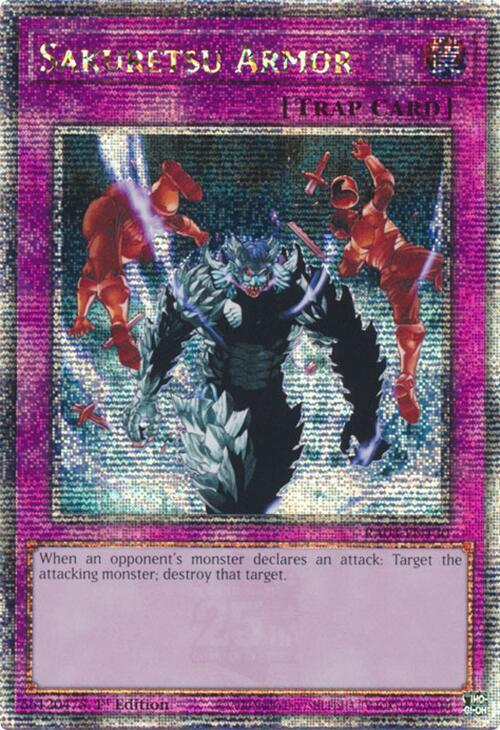 Sakuretsu Armor (Quarter Century Secret Rare) RA03-EN130 card from Quarter Century Bonanza
