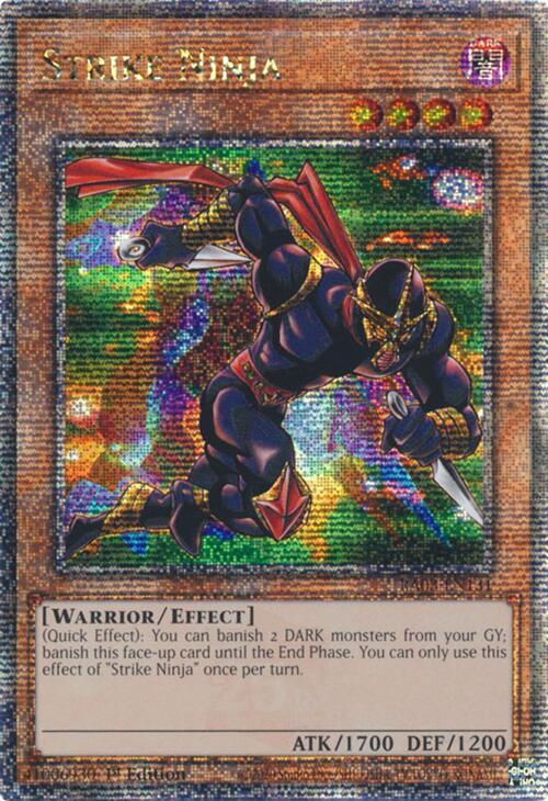 Strike Ninja (Quarter Century Secret Rare) RA03-EN131 card from Quarter Century Bonanza