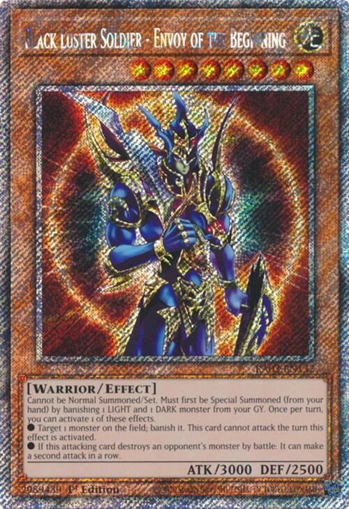 Black Luster Soldier - Envoy of the Beginning (Platinum Secret Rare) RA03-EN132 card from Quarter Century Bonanza