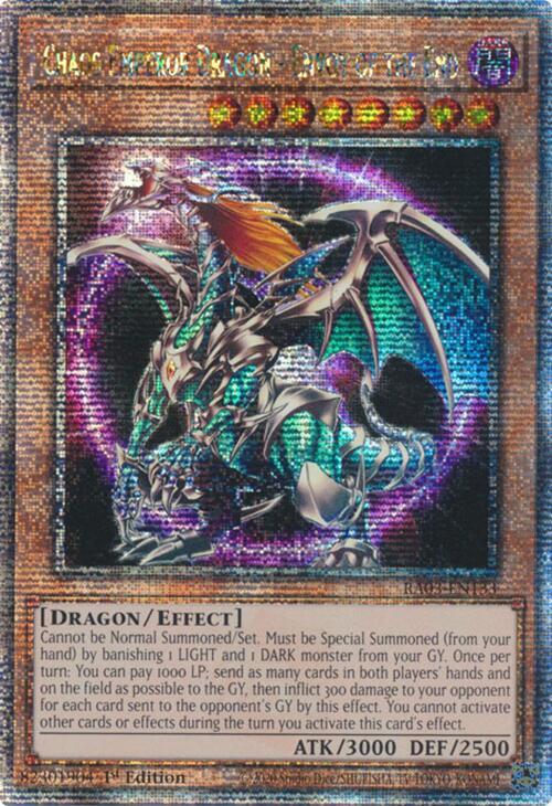 Chaos Emperor Dragon - Envoy of the End (Quarter Century Secret Rare) RA03-EN133 card from Quarter Century Bonanza