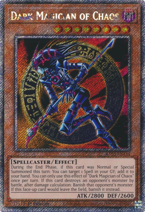 Dark Magician of Chaos (Platinum Secret Rare) RA03-EN134 card from Quarter Century Bonanza