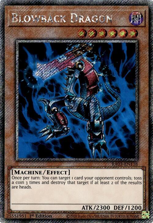 Blowback Dragon (Platinum Secret Rare) RA03-EN138 card from Quarter Century Bonanza