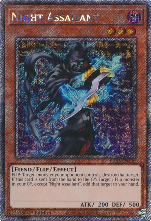 Night Assailant (Platinum Secret Rare) RA03-EN139 card from Quarter Century Bonanza