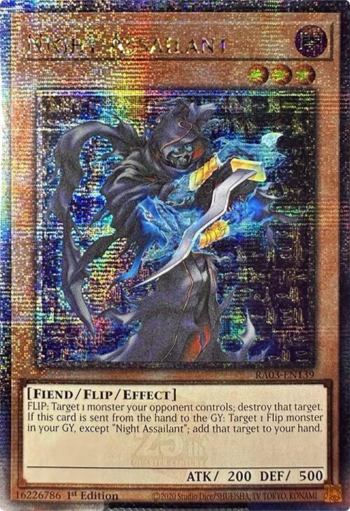 Night Assailant (Quarter Century Secret Rare) RA03-EN139 card from Quarter Century Bonanza