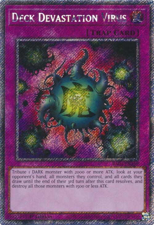 Deck Devastation Virus (Platinum Secret Rare) RA03-EN150 card from Quarter Century Bonanza