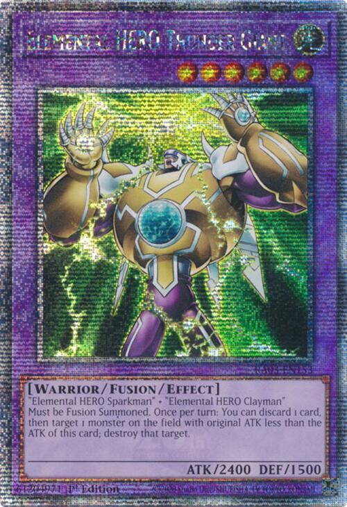 Elemental HERO Thunder Giant (Quarter Century Secret Rare) RA03-EN153 card from Quarter Century Bonanza