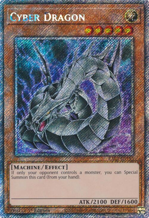 Cyber Dragon (Platinum Secret Rare) RA03-EN155 card from Quarter Century Bonanza