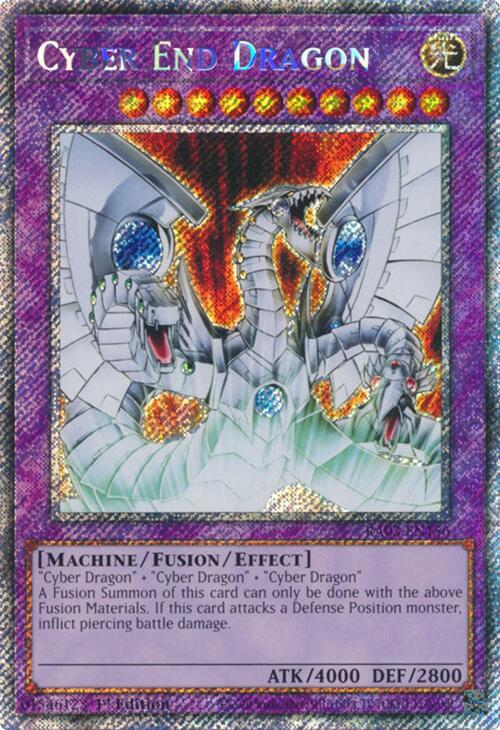 Cyber End Dragon (Platinum Secret Rare) RA03-EN156 card from Quarter Century Bonanza