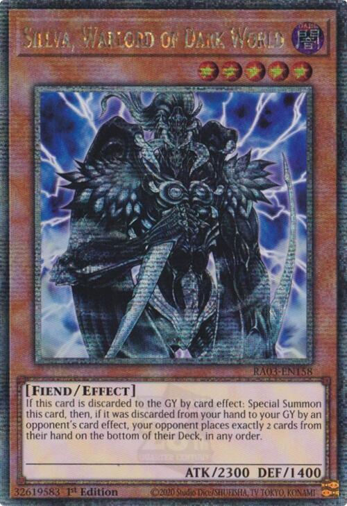 Sillva, Warlord of Dark World (Quarter Century Secret Rare) RA03-EN158 card from Quarter Century Bonanza