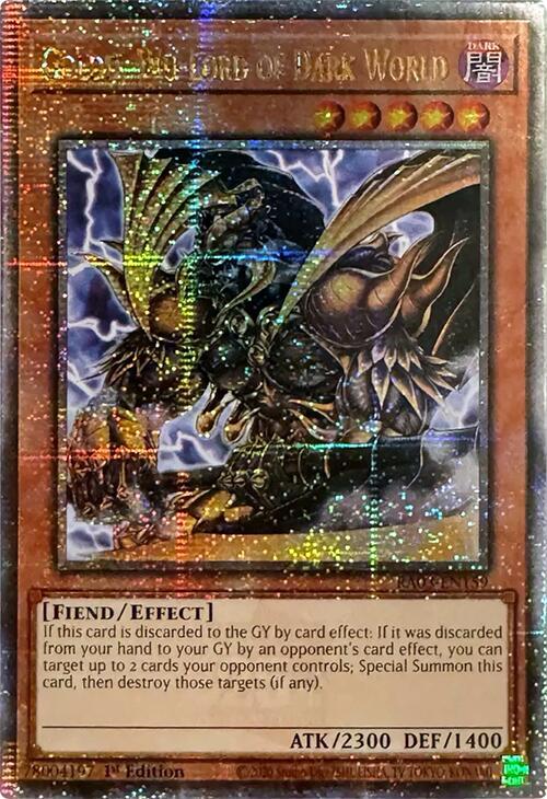 Goldd, Wu-Lord of Dark World (Quarter Century Secret Rare) RA03-EN159 card from Quarter Century Bonanza