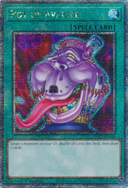 Pot of Avarice (Quarter Century Secret Rare) RA03-EN160 card from Quarter Century Bonanza