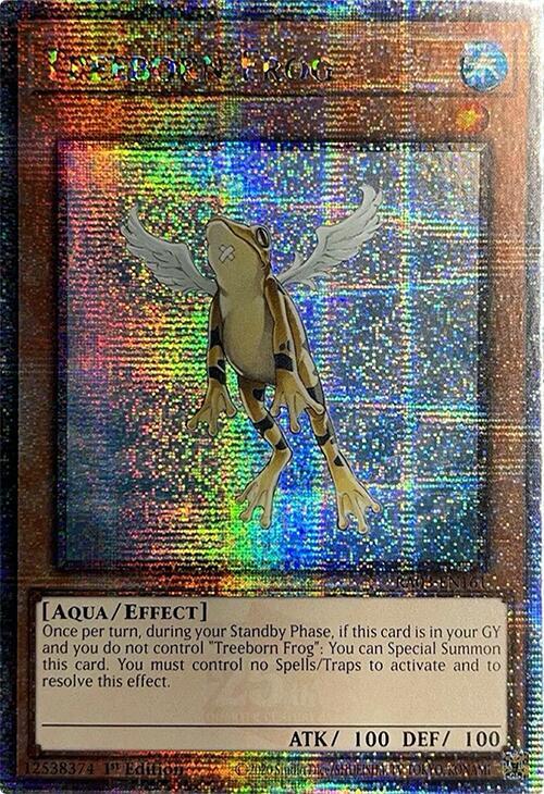 Treeborn Frog (Quarter Century Secret Rare) RA03-EN161 card from Quarter Century Bonanza