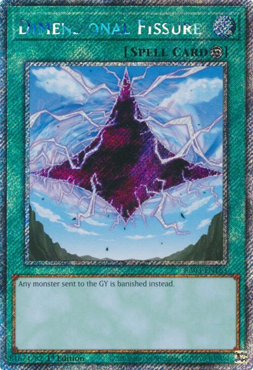 Dimensional Fissure (Platinum Secret Rare) RA03-EN163 card from Quarter Century Bonanza