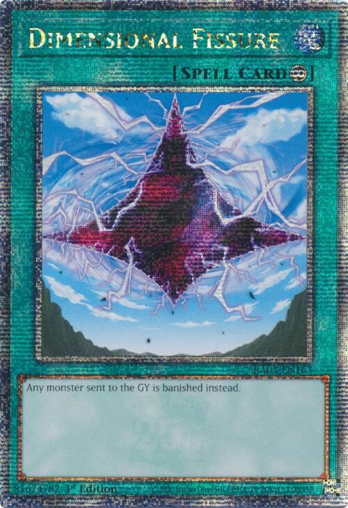 Dimensional Fissure (Quarter Century Secret Rare) RA03-EN163 card from Quarter Century Bonanza