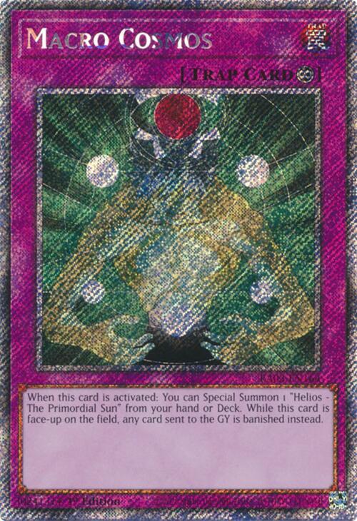 Macro Cosmos (Platinum Secret Rare) RA03-EN164 card from Quarter Century Bonanza