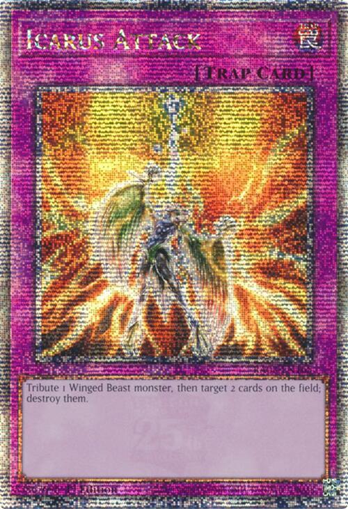 Icarus Attack (Quarter Century Secret Rare) RA03-EN165 card from Quarter Century Bonanza