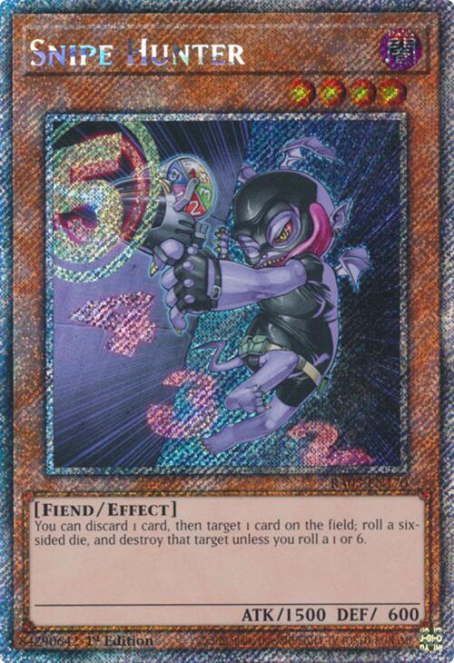 Snipe Hunter (Platinum Secret Rare) RA03-EN170 card from Quarter Century Bonanza