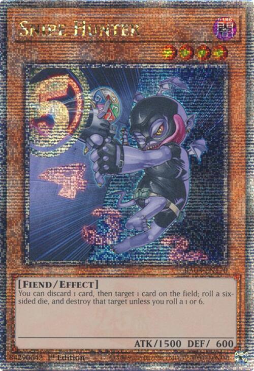 Snipe Hunter (Quarter Century Secret Rare) RA03-EN170 card from Quarter Century Bonanza
