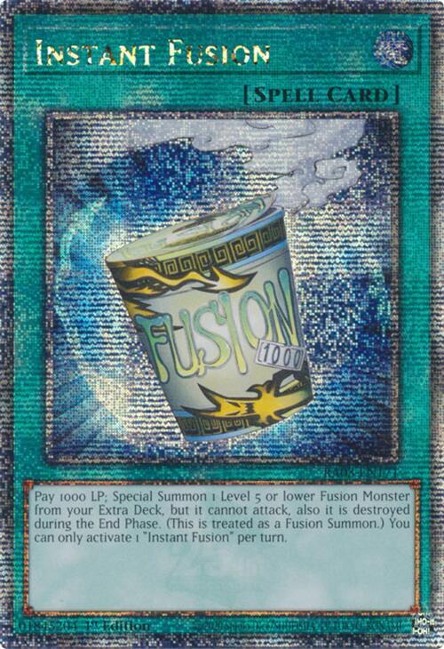 Instant Fusion (Quarter Century Secret Rare) RA03-EN171 card from Quarter Century Bonanza