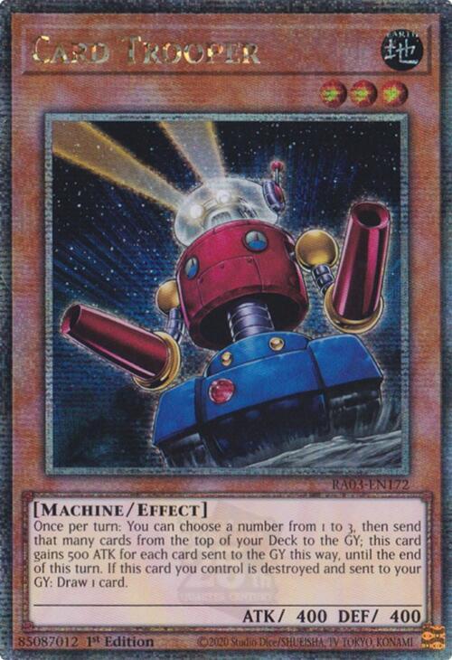 Card Trooper (Quarter Century Secret Rare) RA03-EN172 card from Quarter Century Bonanza