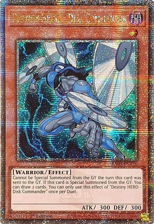 Destiny HERO - Disk Commander (Quarter Century Secret Rare) RA03-EN176 card from Quarter Century Bonanza